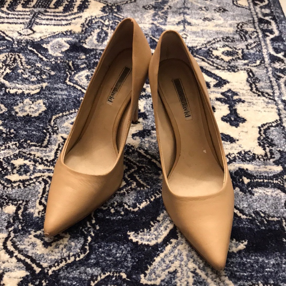 Charles David Tan Leather Pumps